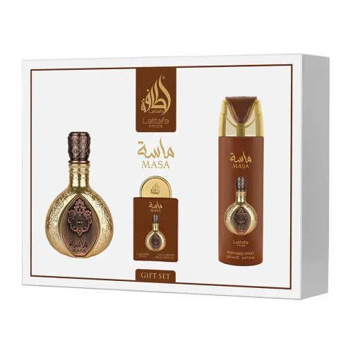 Lattafa Pride Masa Coffret Cadeau 100 ml eau de parfum 20 ml eau de parfum 200 ml déodorant spray